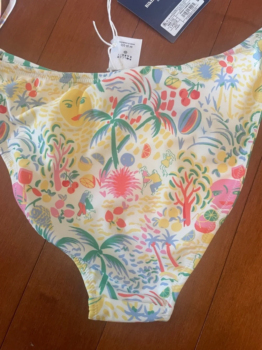 Roller Rabbit Multicolor Floral & Sun Print String Bikini - Picture 3 of 4